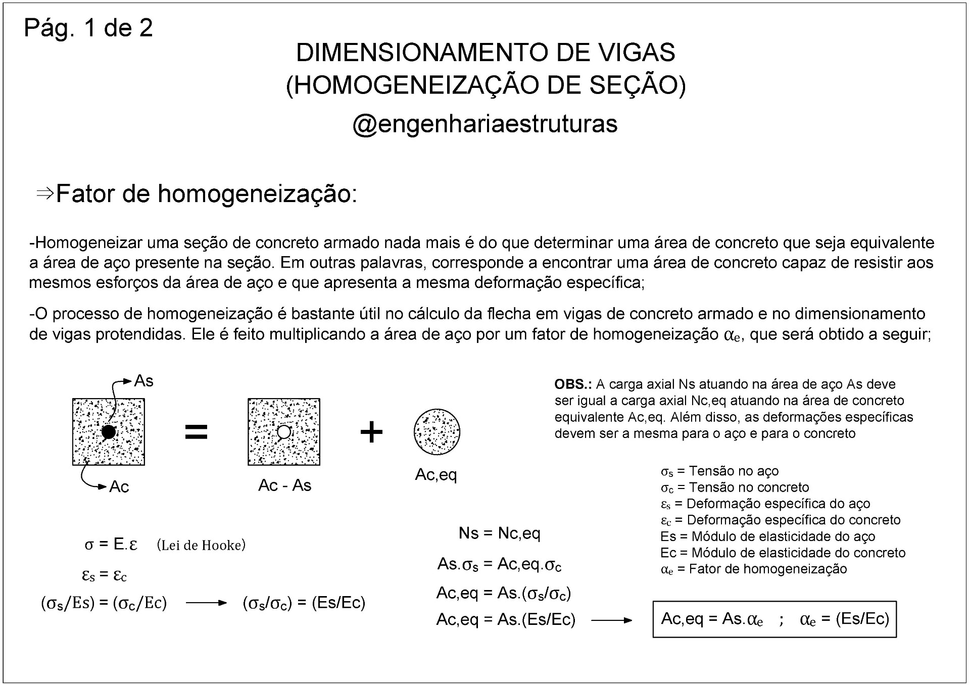 Homogeneização de seção :: Engenhariaestruturas